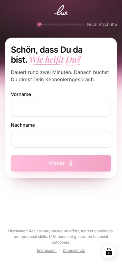 Bewerbungs-Funnel von LUX Agency