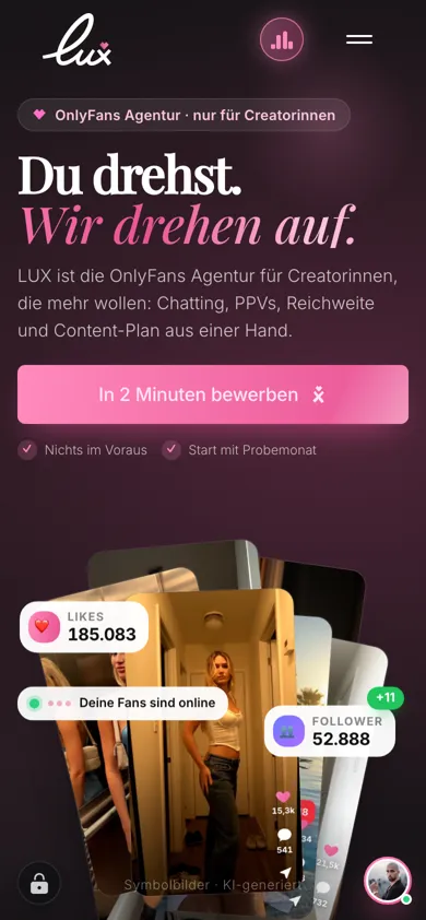 Website von LUX Agency