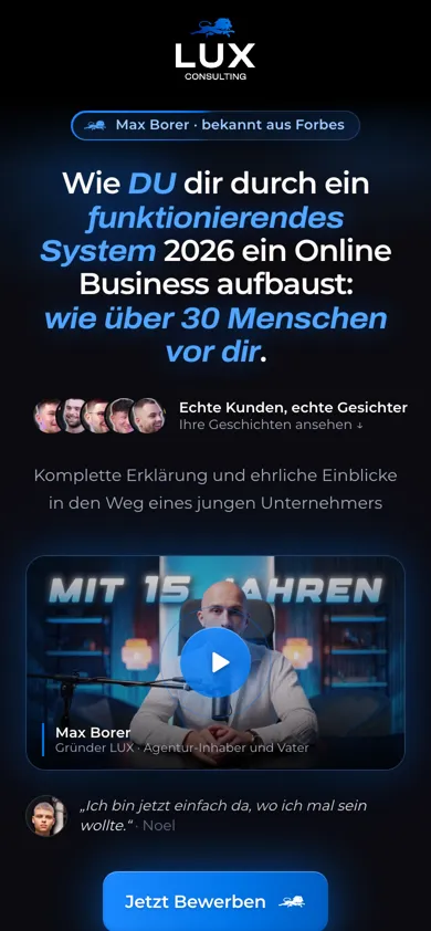 Testimonial-Funnel von LUX Consulting