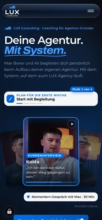 Website von LUX Consulting